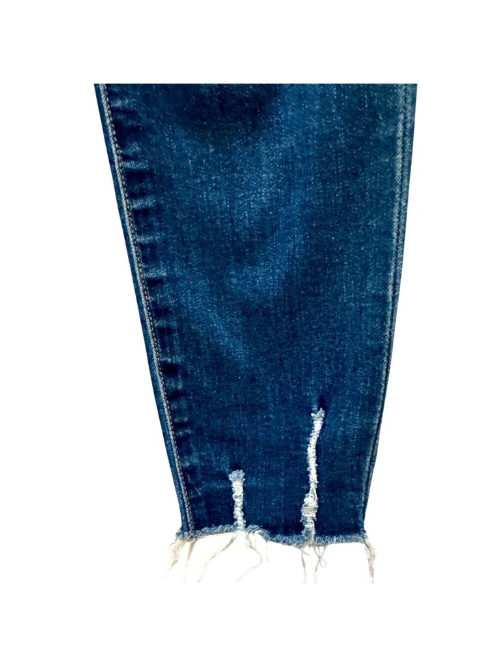 Guess Mid-Rise Skinny Jeans Size 28 Floral Stretch Denim Dark Blue Distressed He - Picture 4 of 9